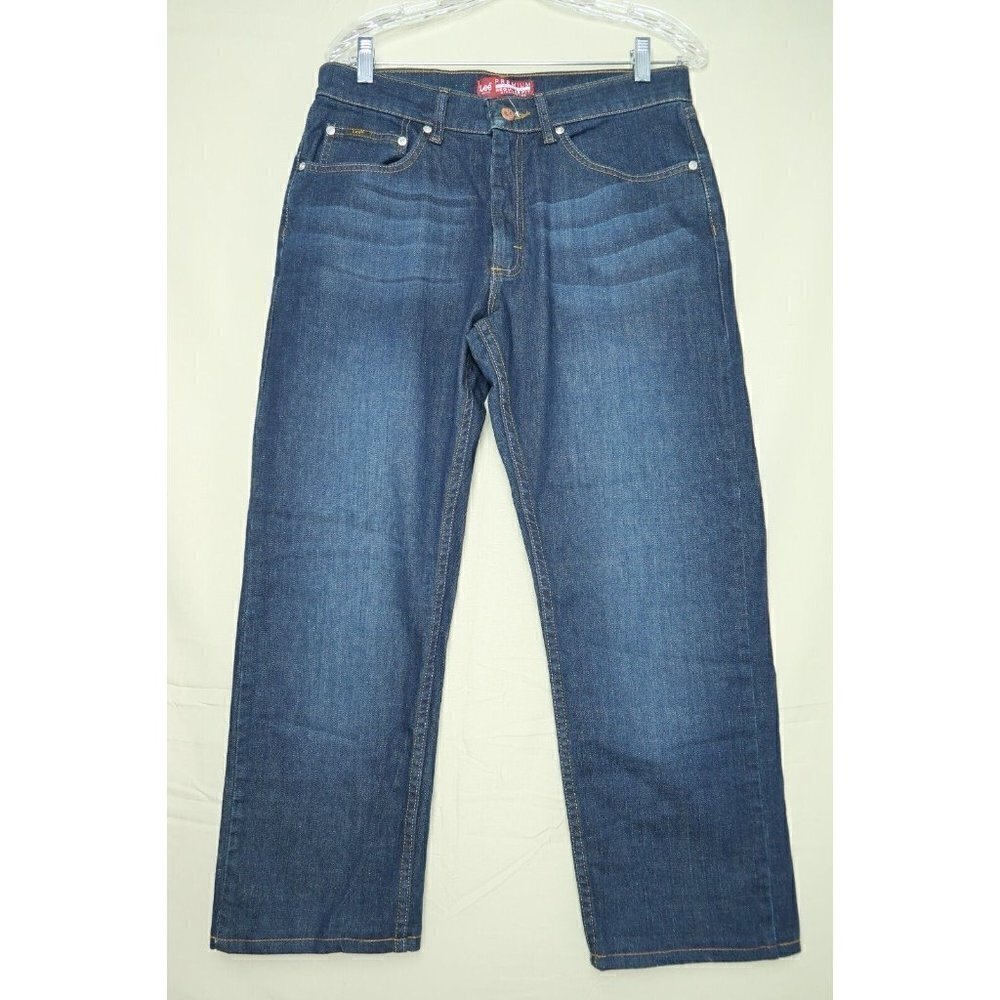 Lee Jeans Premium Select Regular Fit Straight Fit Dark Wash Denim Men's 30x25